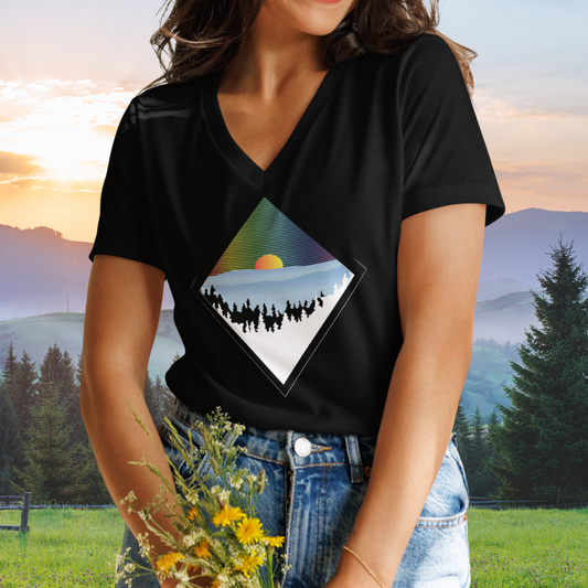 Blue Ridge Rising Women's V-neck T-shirt