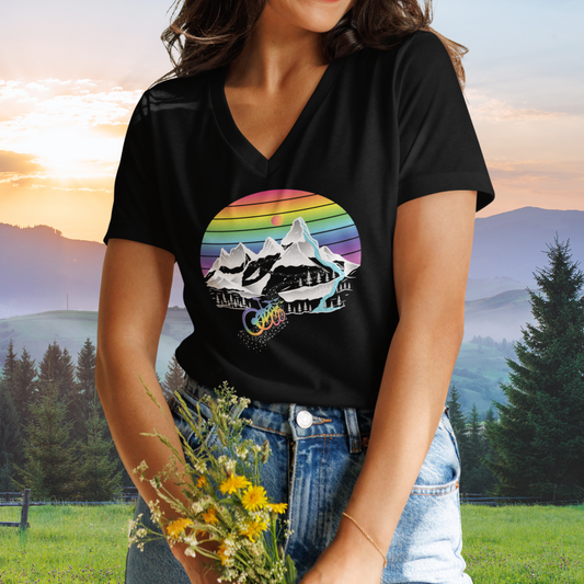 Gradient Grit Women’s V-Neck T-Shirt