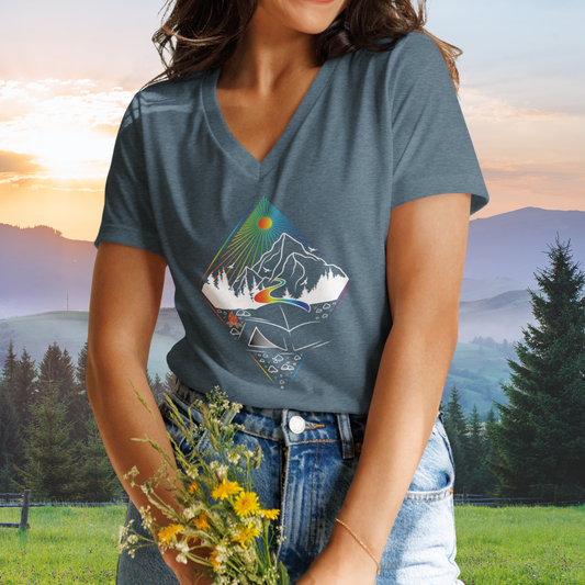 Return to Stillness Women's V-neck T-Shirt